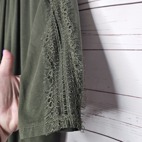 Garnet Hill Luna Lace Inset Knit Dress - Picture 5 of 11